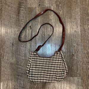 Houndstooth Mini Crossbody Bag